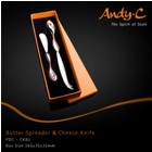 Andy C Pod Chrome Cheese knife & butter spreader